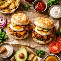Fast Food Style Biscuits for 2