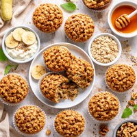 Fat Free Banana Crunch Muffins