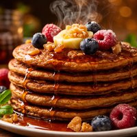 Fat Free Ginger Molasses Pancakes
