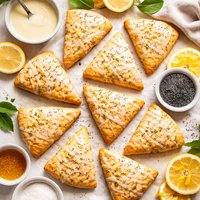 Fat Free Lemon Poppy Seed Scones