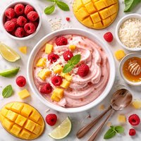 Fat Free Mango Raspberry Frozen Yogurt