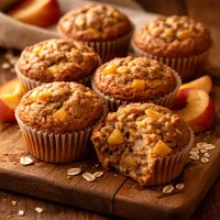 Fat Free Peach Bran Muffins