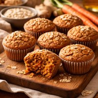 Fat Free Vegan Carrot Ginger Muffins