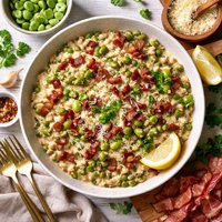 Fava Bean and Bacon Risotto