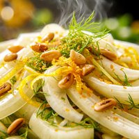 Fennel Salad with Citrus Zests and Toasted Pine Nuts