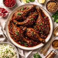 Fesenjan Duck with Pomegranate Walnut Sauce