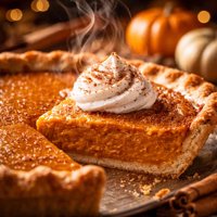 Festal Golden Pumpkin Pie