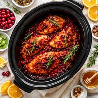 Festive Crock Pot Cranberry Chicken