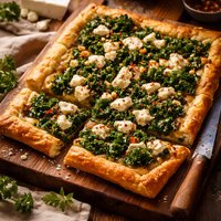 Feta and Kale Tart