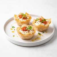 Feta Custard in Phyllo Cups