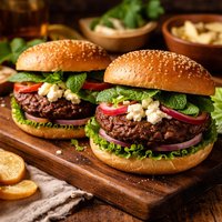 Feta Mint Cheeseburgers