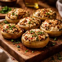 Feta Stuffed Artichoke Bottoms