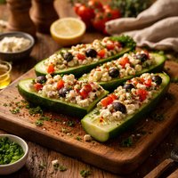 Feta Stuffed Cucumber Salad