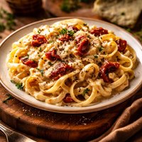 Fettuccine Gorgonzola with Sun Dried Tomatoes