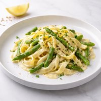 Fettuccine with Fresh Asparagus and Lemon Cream