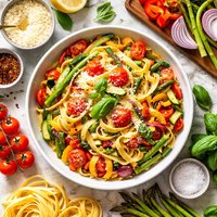 Fettuccine with Fresh Vegetables