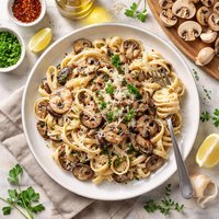 Fettuccine with Mushroom Sauce
