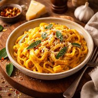 Fettuccine with Pumpkin Cream Sauce