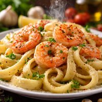 Fettuccine with Shrimp