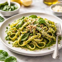 Fettuccine with Spinach Pesto