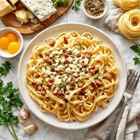 Fettuccini Carbonara with Gorgonzola