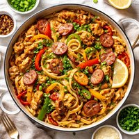 Fettuccini Chicken Jambalaya