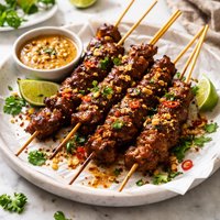 Fiery Beef Satay Skewers