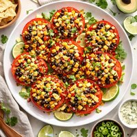 Fiesta Corn Salad Over Tomato