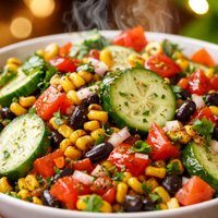 Fiesta Cucumber Corn Salad