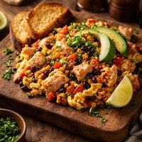 Fiesta Eggs and Salmon