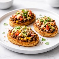 Fiesta Taco Potato Cake Bruschetta