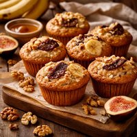 Fig and Banana Walnut Muffins