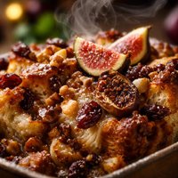 Fig and Raisin Bread Pudding