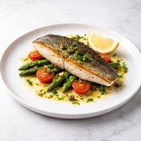 Filet de Bar with Lemon Herb Sauce