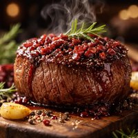 Filet Mignon with Cabernet Shallot Glaze