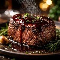 Filet Mignon with Red Wine Sauce