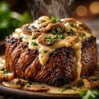 Filet Mignon with Stroganov Sauce