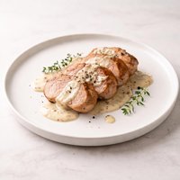 Fillet of Pork with Mustard Cream