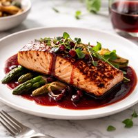 Fillet of Salmon with Pinot Noir Sauce