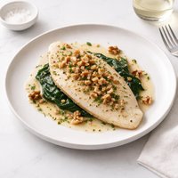 Fillet of Sole with White Wine Walnuts