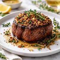 Fillet Steak with Thyme Garlic Crust