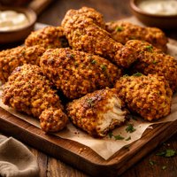 Finger Lickin Good Mustard Oven Fried Chicken