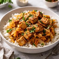 Finnish Cabbage and Tofu Over Rice