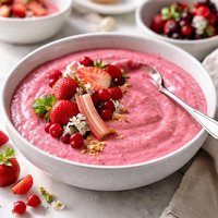 Finnish Rhubarb Berry Pudding