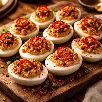 Firecracker Deviled Eggs