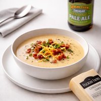 Fiscalini Farms Cheddar Cheese and Sierra Nevada Pale Ale Soup