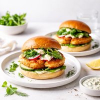 Fish Burgers with Fresh Herbs