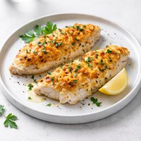 Fish Fillets with a Triple Cheese Crust