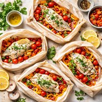 Fish Steamed in Packets