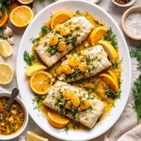 Fish with Mandarin and Dill Sauce